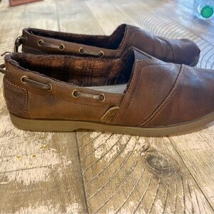 Skechers BOBS Memory Foam Brown Loafers with Cozy Lining
